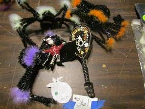 lot 361 image: 4 spiders, blue sky Dracula and musical guitar