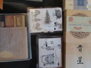 lot 620 image: Stamp set- Egyptian symbols, trees, Celtic symbols and more