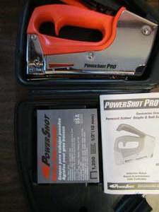 lot 623 image: Power shot forward action staple gun in case with staples