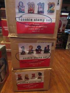 lot 670 image: NIB set of 12 cookie stamps. 3 boxes