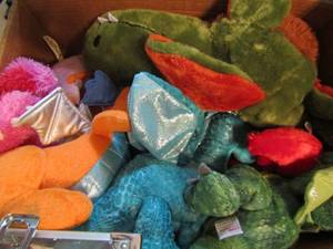 lot 680 image: 9 dragon stuffed animals