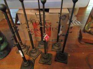 lot 704 image: 7 piece hanging metal stands for display