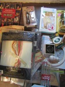 lot 723 image: Stamps and crochet lot needle threads patterns and more
