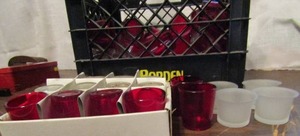lot 763 image: Large lot of votive holders