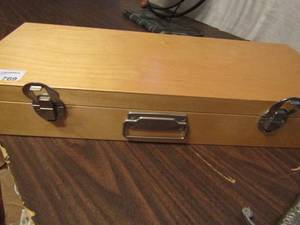 lot 769 image: Psaltery music instrument 30 string ,  tuner  2 bows