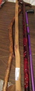 lot 783 image: 2 canes 2 walking sticks dragon