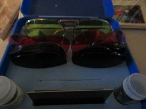 lot 851 image: Eyes of Texas sunglass kit has 8 interchangeable lenses  Pizazz Sports Sunglasses