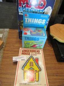 lot 882 image: Mad scientist toy things grabbit gingerbread house cookie cutter