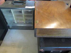 lot 898 image: Photo box , wooden box book shape plus metal storage box and more