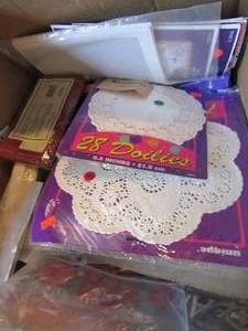 lot 906 image: Lot of embroidery patterns, fabric thread and more