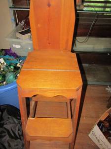 lot 908 image: Ironing board chair 45 tall x 14 wide