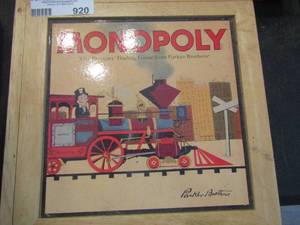 lot 920 image: 2001 wooden monopoly game
