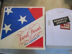 lot 927 image: Trivial pursuit all American edition and magpie magnetic poetry the game