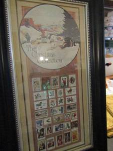 lot 985 image: The christmas collection stamps framed