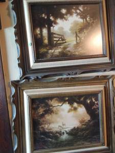 lot 221 image: Dalhart Windberg FRAMED PRINTS -  One Summer Day & Woodland Reflections   14 X 16