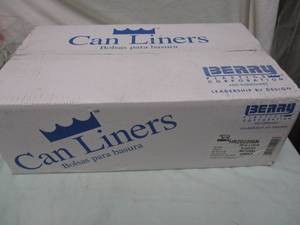 lot 53 image: RHINO-X HR202206N Can Liners, Fits up to 7-gal. Receptacle, 20x22, 6 Micron, Natural, Case of 2000 Bags