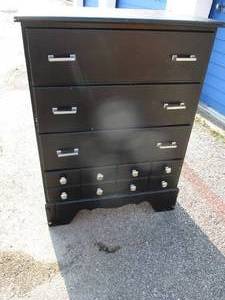 lot 61 image: Black 4-Drawer, Chest Of Drawers