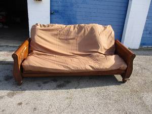 lot 76 image: Day Bed -Double Sleigh Ends With Hidden Compartments On Outside