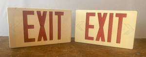 lot 60 image: 2 EXIT SIGNS
