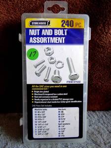 lot 17 image: STOREHOUSE NUT & BOLT COLLECTION WITH TRAY ASSORTMENT