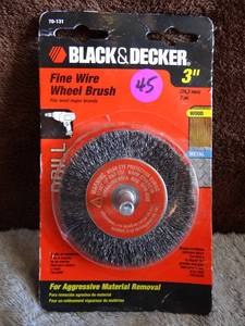 lot 45 image: BLACK & DECKER 3  FINE WIRE WHEEL BRUSH - NIP