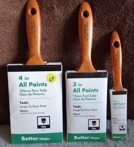 lot 64 image: COMING SOONLOT OF 3 ASSORTED SIZE PAIN BRUSHES - NEW