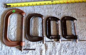 lot 74 image: ASSORTMENT OF C CLAMPS AS SHOWN