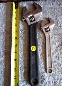 lot 88 image: PAIR OF ADJUSTABLE WRENCHES