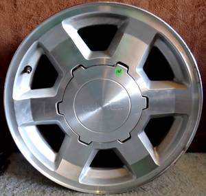 lot 161 image: COMPLETE SET - GMC FACTORY WHEELS (SET OF 4 W CAPS)