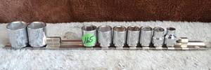 lot 165 image: ASSORTMENT OF 14 SOCKETS WITH STORAGE RACK