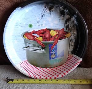 lot 188 image: RARE ADVERTISING TRAY - LOUISIANA LOTTERY SERVING TRAY