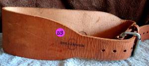 lot 213 image: BOLLINGER WEIGHTLIFTING SUPPORT LEATHER BELT