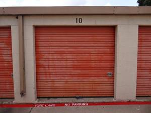 lot 228 image: F010 - 10 X 20 LOCKER FULL OF GENERAL HOUSEHOLD INCLUDING WASHER, DRYER, REFRIDGERATOR & DAYCO GAS GENERATOR