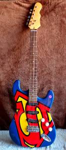 lot 240 image: AWESOME SUPERMAN ELECTRIC GUITAR