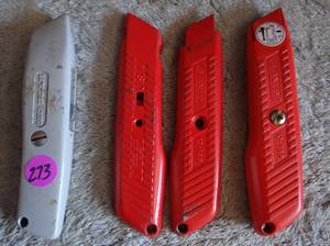 lot 273 image: TWO BOX CUTTERS - STANLEY HAS EXTRA BODY PLATES