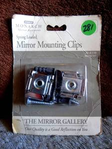 lot 281 image: MONARCH MIRROR MOUNTING CLIPS - NIP