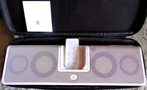 lot 294 image: Logitech MM50 iPod - iPhone Rechargeable Speaker wCase (NO POWER CORD)