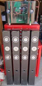 lot 296 image: GENESIS MEDIA LABS G-608 RECEIVER WITH 4 TOWER SPEAKERS