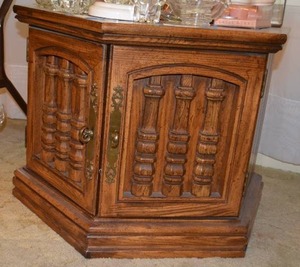 lot 15 image: Hexagonal Storage End table, matches Lot 67