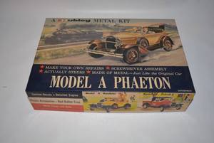 lot 40 image: Model Car Kit Model A Phaeton Metal Car Kit in Original Box