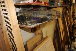 lot 407 image: contents of shelf includes model train items see pics