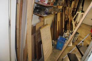 lot 409 image: Large quantity of wood for hobbies and other including metal sheets see pics and preview reccommended
