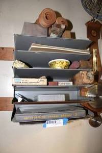 lot 411 image: Shelf and Contents , level and thermometers