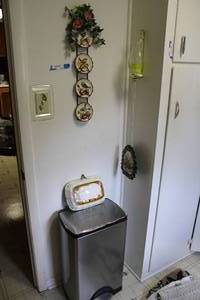 lot 213 image: Step Trash Can, Wall Decorations