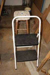 lot 445 image: Cosco Step Stool and Wooden Stool