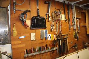 lot 452 image: Tools on Wall as shown