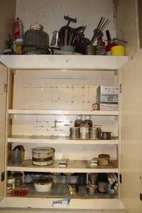 lot 462 image: Contents of Shelves and Soldering Rolls