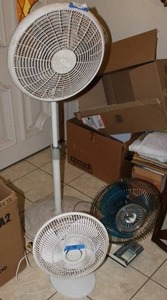 lot 188 image: 2 Room Fans and 1 Pedestal Floor Fan