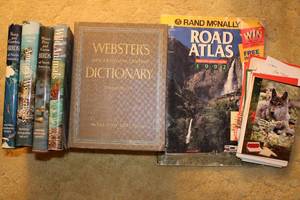 lot 63 image: Animal and Bird Books, Dictionary and Road Atlas