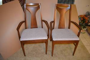 lot 47 image: Pair of Arm Dining Chairs, Matches Lot 46